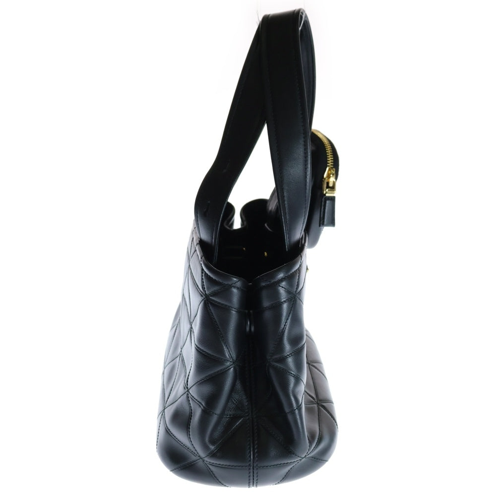 PRADA(プラダ) キルティング 2WAYハンドバッグ ショルダーバッグ ブラック ゴールド金具 トライアングルロゴプレート レザー 1BG548
