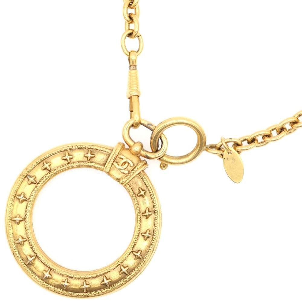 CHANEL(シャネル) ココマーク ルーペ ペンダントトップ チェーンネックレス ゴールド