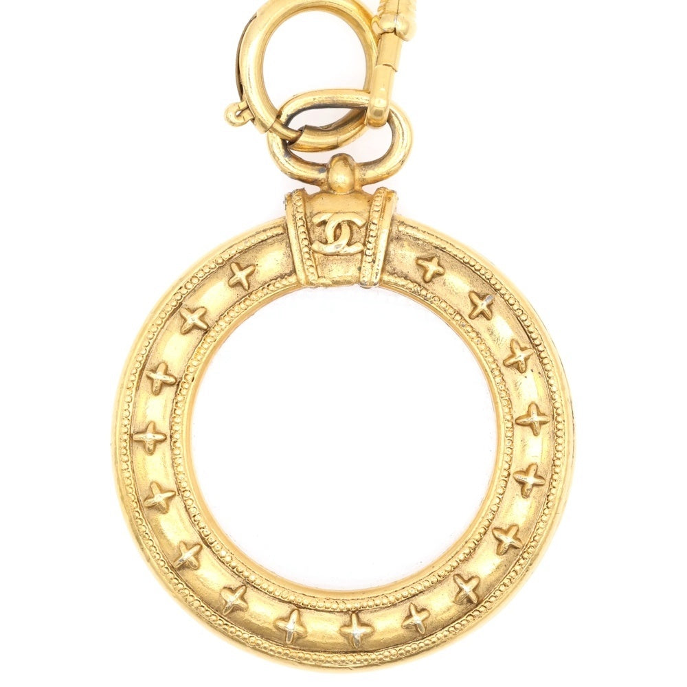 CHANEL(シャネル) ココマーク ルーペ ペンダントトップ チェーンネックレス ゴールド