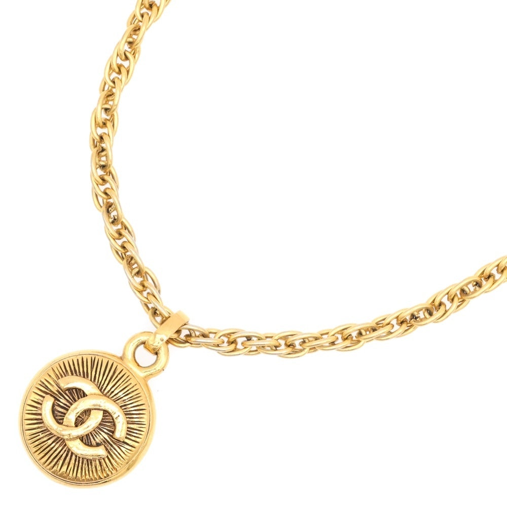 CHANEL(シャネル) ココマーク ロゴ ペンダントトップ チェーンネックレス ゴールド