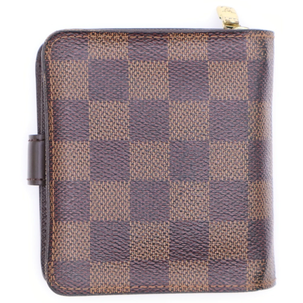 LOUIS VUITTON(ルイヴィトン) コンパクトジップ ダミエ エベヌ PVC レザー ウォレット 二つ折り財布 ブラウン N61668 CA0011