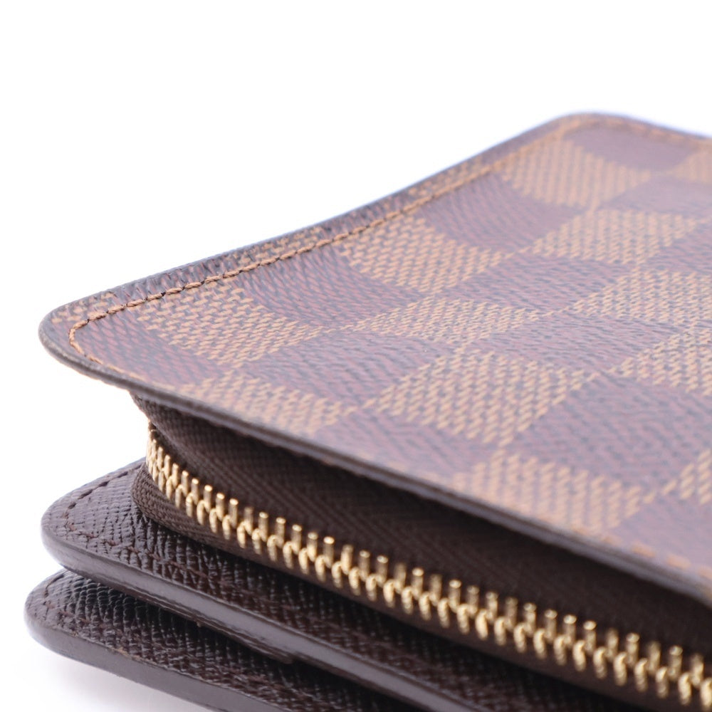 LOUIS VUITTON(ルイヴィトン) コンパクトジップ ダミエ エベヌ PVC レザー ウォレット 二つ折り財布 ブラウン N61668 CA0011