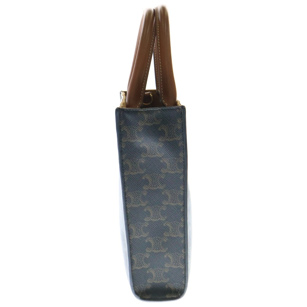 CELINE(セリーヌ) トリオンフ バーティカルカバ ミニ 2WAYバッグ ブラック×ブラウン 194372BZK