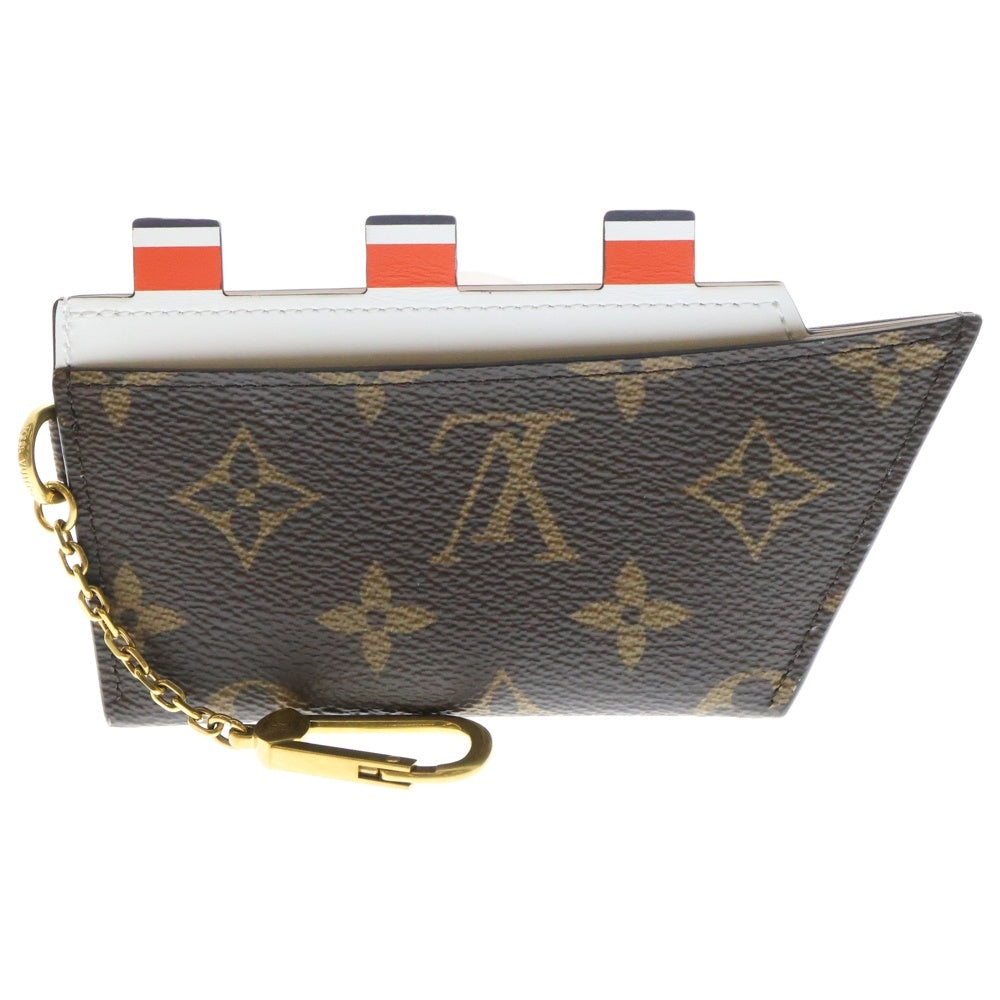 LOUIS VUITTON(ルイヴィトン) モノグラム ポルト カルト・クルーズ バッグチャーム レザー×PVC ブラウン ゴールド金具 M14468