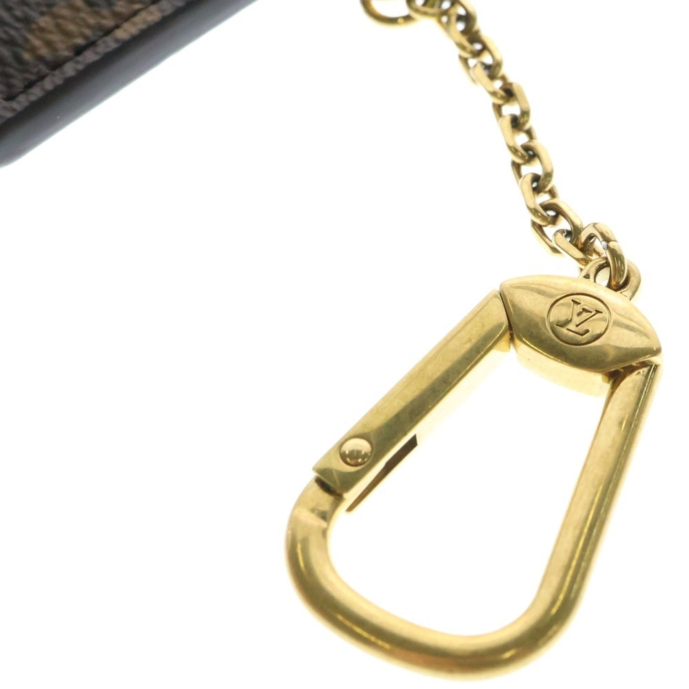 LOUIS VUITTON(ルイヴィトン) モノグラム ポルト カルト・クルーズ バッグチャーム レザー×PVC ブラウン ゴールド金具 M14468