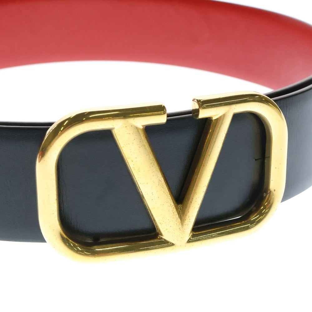 VALENTINO(ヴァレンティノ) カジュアルベルト リバーシブル ブラック×レッド ゴールド金具 レザー ZW2T0S11ZFR