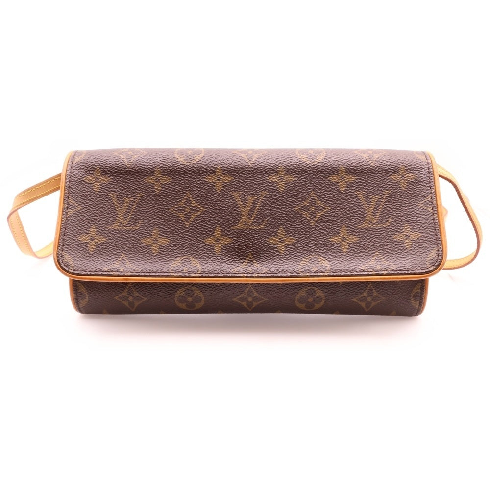 LOUIS VUITTON(ルイヴィトン) モノグラム ポシェットツインGM レザーショルダーバッグ ブラウン レディース M51852