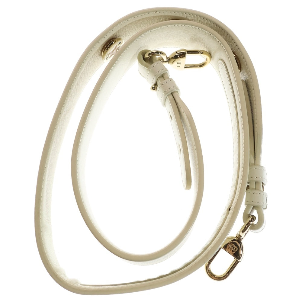 DIOR(ディオール) LADY DIOR スモール ホワイト ラムスキン 2wayハンドバッグ ショルダーバッグ レディース ゴールド金具