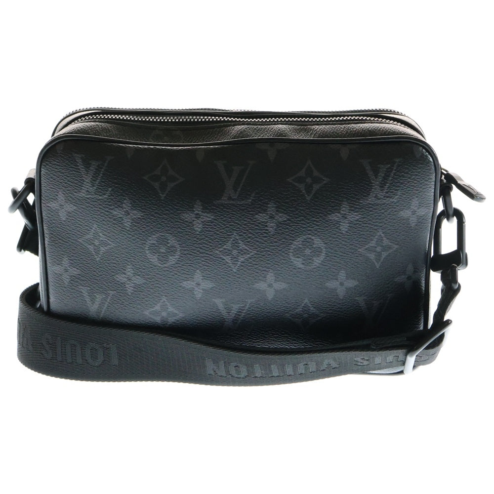 LOUIS VUITTON(ルイヴィトン) アルファ メッセンジャー モノグラム エクリプス PVC レザー ショルダーバッグ ブラック M46955 RFID