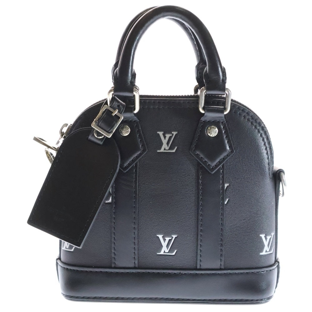 LOUIS VUITTON(ルイヴィトン) ナノアルマ 2WAY ハンドバッグ ショルダーバッグ ブラック レザー M83184 ICタイプ