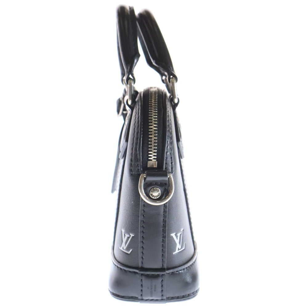 LOUIS VUITTON(ルイヴィトン) ナノアルマ 2WAY ハンドバッグ ショルダーバッグ ブラック レザー M83184 ICタイプ