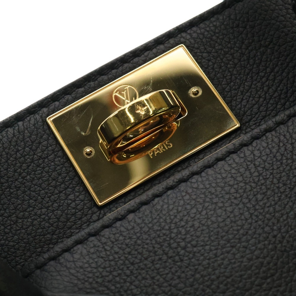 LOUIS VUITTON(ルイヴィトン) モノグラム オンマイサイドPM ノワール 2WAY レザーハンドバッグ ショルダーバッグ ブラック×ブラウン レディース M57728
