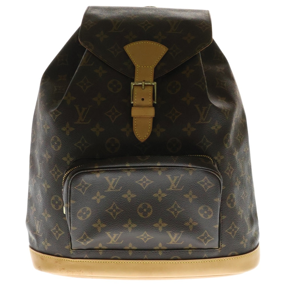 LOUIS VUITTON(ルイヴィトン) モノグラム モンスリGM バックパックリュック ブラウン PVCレザー M51135