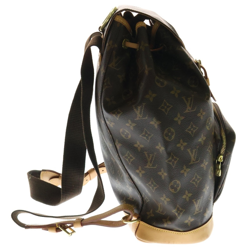 LOUIS VUITTON(ルイヴィトン) モノグラム モンスリGM バックパックリュック ブラウン PVCレザー M51135