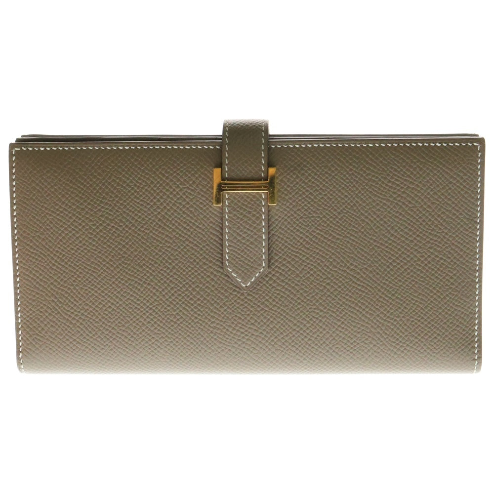 HERMES(エルメス) ベアンスフレ エトゥープ エプソン ロングウォレット 長財布 ゴールド金具 ブラウン Y刻印