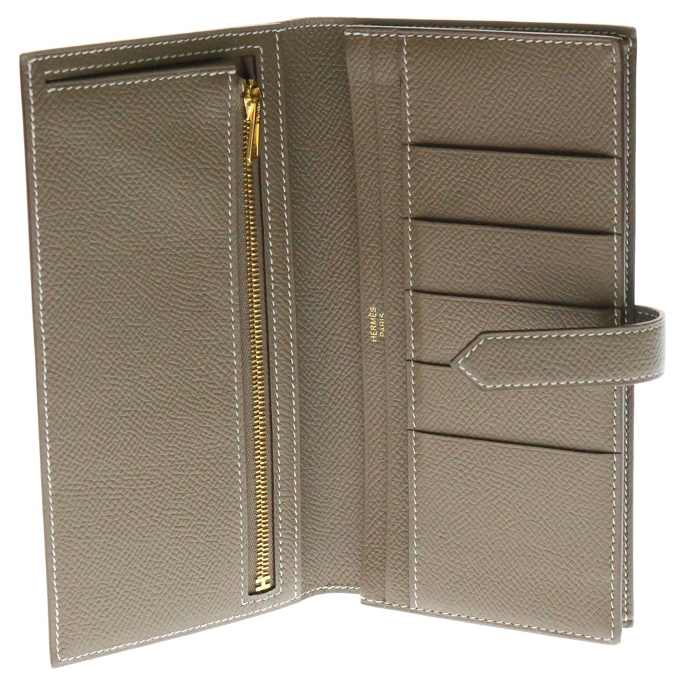 HERMES(エルメス) ベアンスフレ エトゥープ エプソン ロングウォレット 長財布 ゴールド金具 ブラウン Y刻印