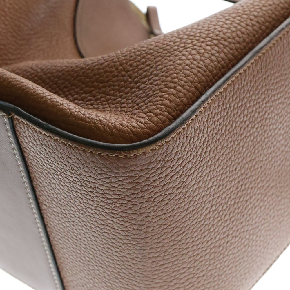 LOEWE(ロエベ) ハンモック スモール アナグラムロゴ レザー 2WAY ハンド ショルダーバッグ ゴールド金具 ブラウン