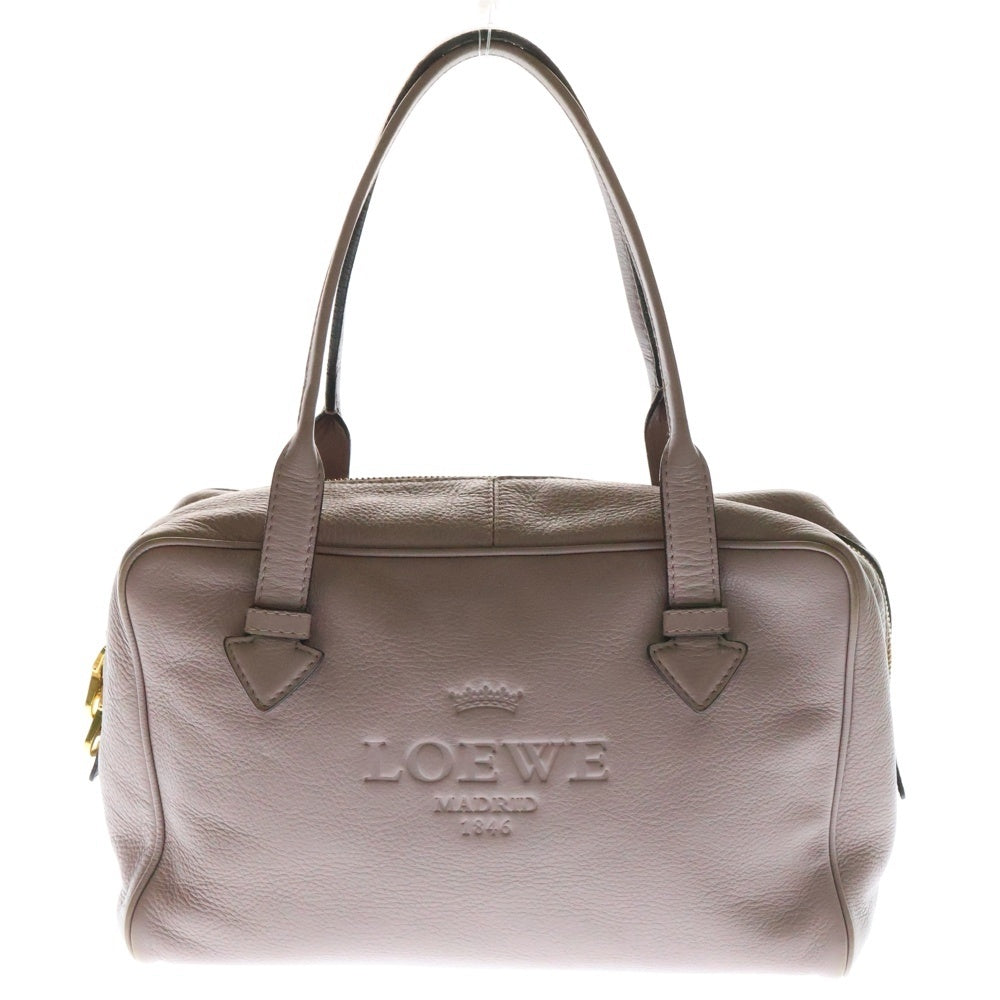 LOEWE(ロエベ) ロエベ ヘリテージ ハンドバック ミニバッグ ゴールド金具 ピンク レザー