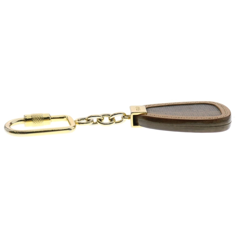 FENDI(フェンディ) フェンディ キーホルダー バッグチャーム キーリング キーホルダー ゴールド金具 ブラウン