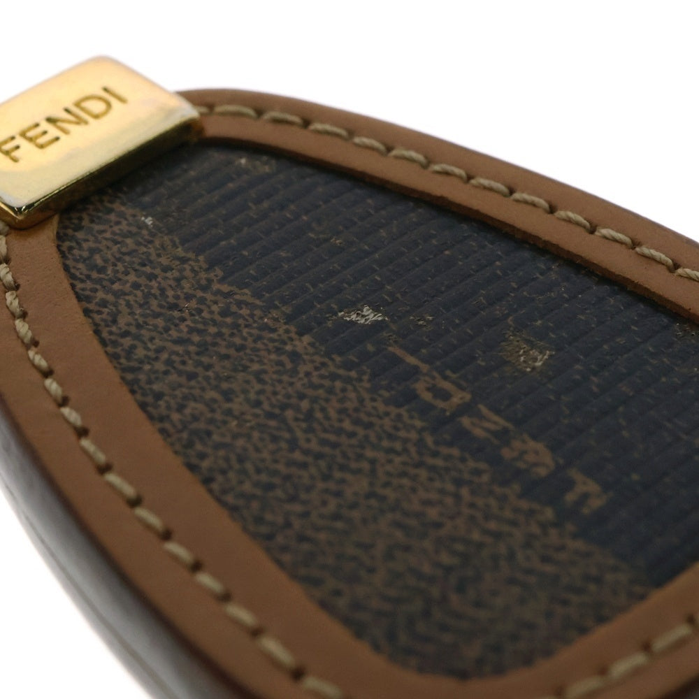 FENDI(フェンディ) フェンディ キーホルダー バッグチャーム キーリング キーホルダー ゴールド金具 ブラウン