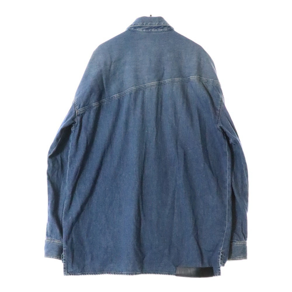 LOEWE(ロエベ) 22AW スラント オーバーサイズ デニム ロングスリーブ 長袖 シャツ インディゴ H526Y05X17