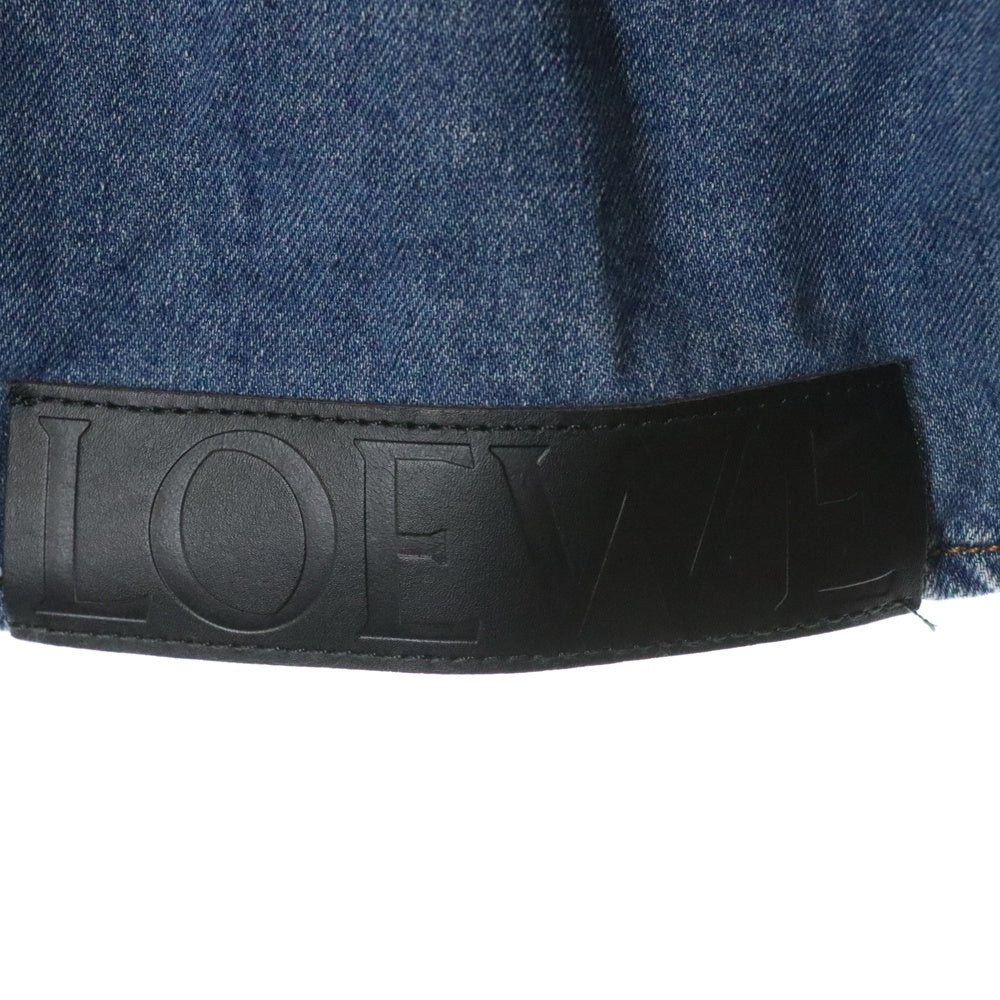 LOEWE(ロエベ) 22AW スラント オーバーサイズ デニム ロングスリーブ 長袖 シャツ インディゴ H526Y05X17