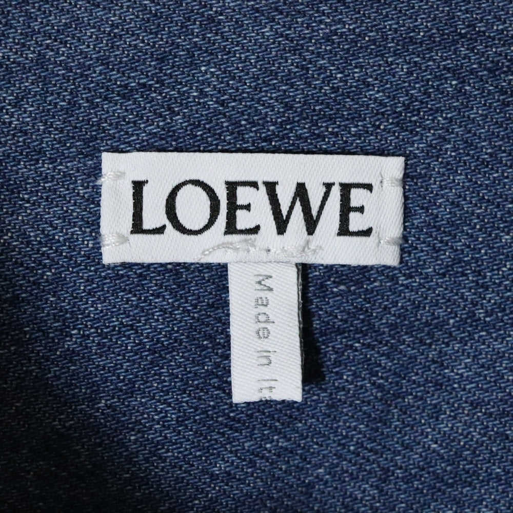 LOEWE(ロエベ) 22AW スラント オーバーサイズ デニム ロングスリーブ 長袖 シャツ インディゴ H526Y05X17