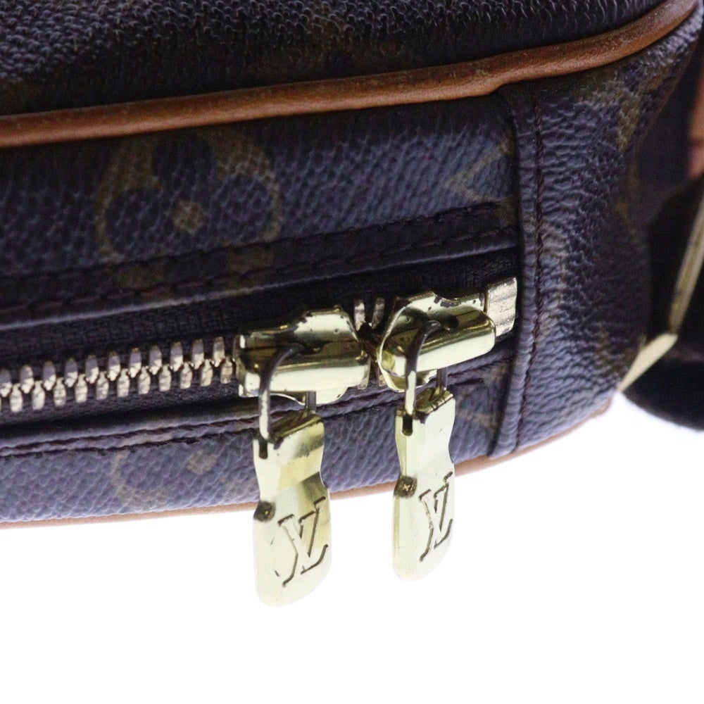 LOUIS VUITTON(ルイヴィトン) モノグラム ポシェット ウエストバッグ ボディバッグ ブラウン ゴールド金具 レザーガンジュ M51870