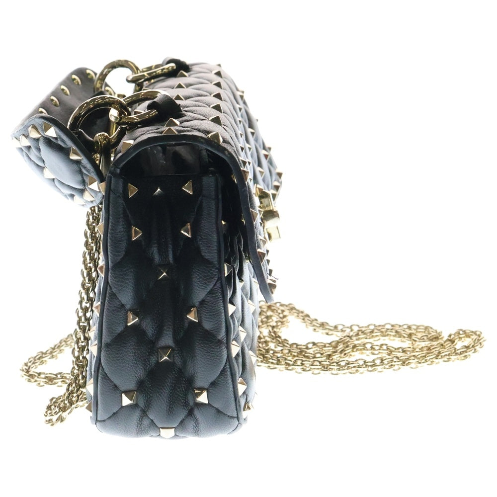 VALENTINO(ヴァレンティノ) ガラヴァーニ 2WAYバッグ ハンドバッグ ミニバッグ チェーンショルダーバッグ スタッズ レザー ブラック ゴールド金具