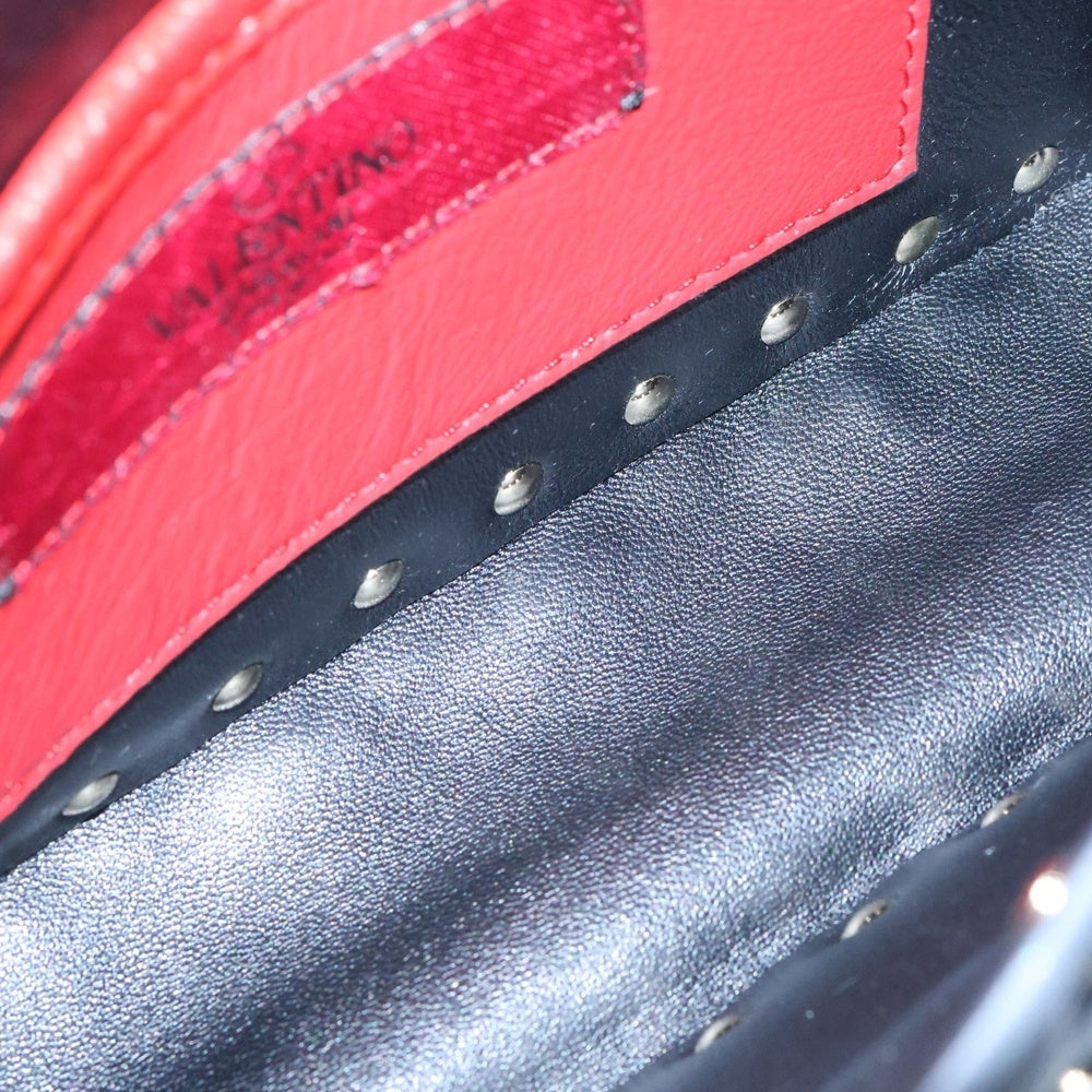 VALENTINO(ヴァレンティノ) ガラヴァーニ 2WAYバッグ ハンドバッグ ミニバッグ チェーンショルダーバッグ スタッズ レザー ブラック ゴールド金具