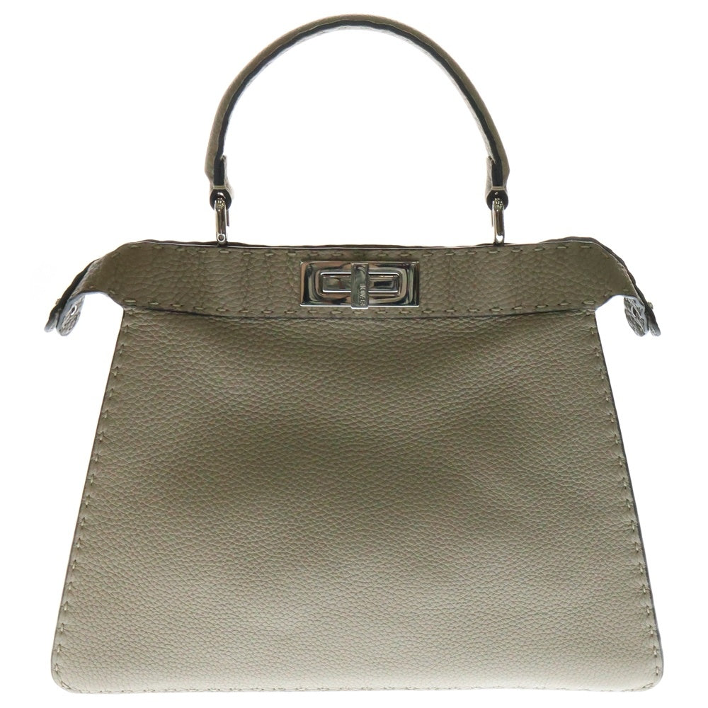 FENDI(フェンディ) ピーカブー セレリア アイシーユー ミディアム レザー ベージュ 2WAY ハンドバッグ ショルダーバッグ 8BN321