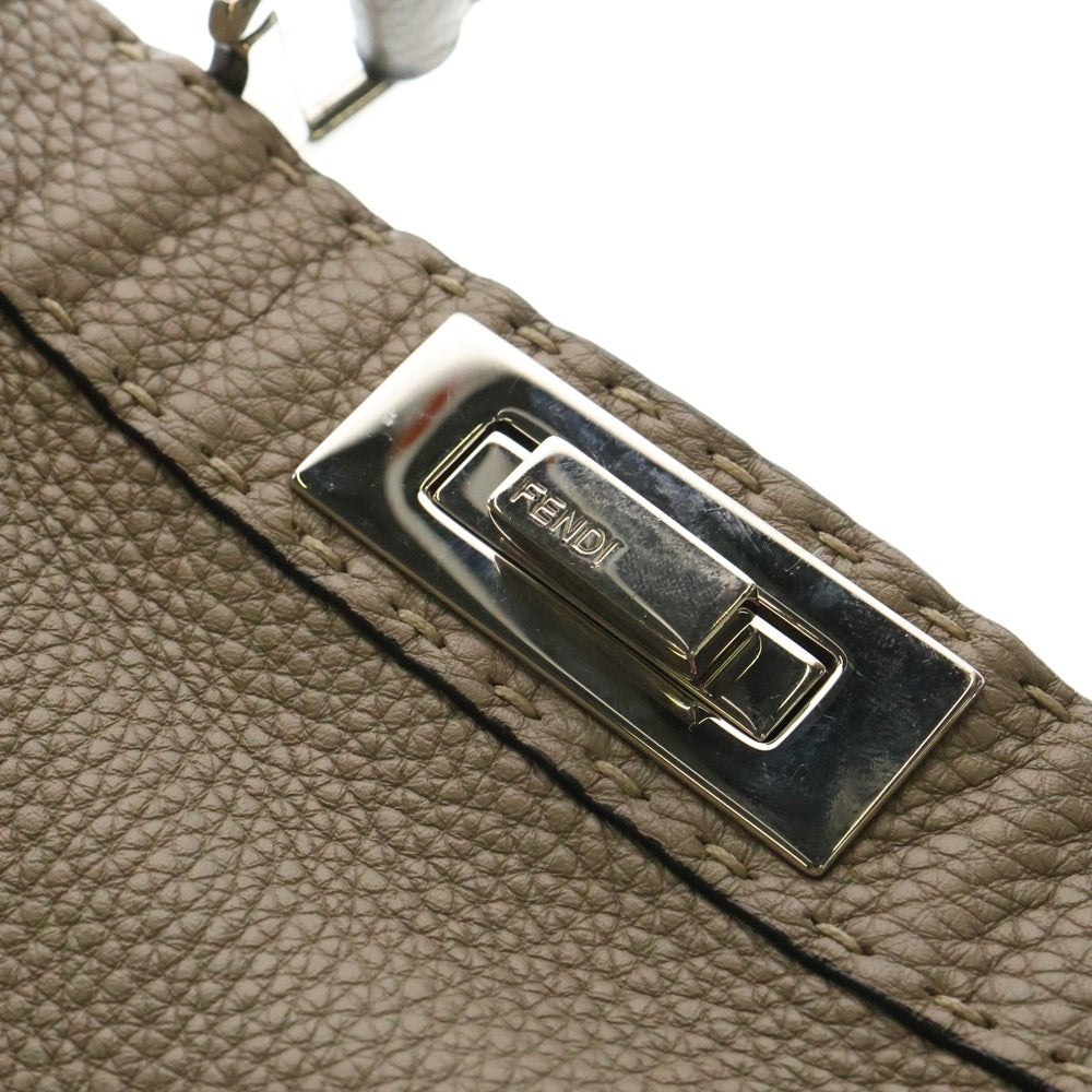 FENDI(フェンディ) ピーカブー セレリア アイシーユー ミディアム レザー ベージュ 2WAY ハンドバッグ ショルダーバッグ 8BN321