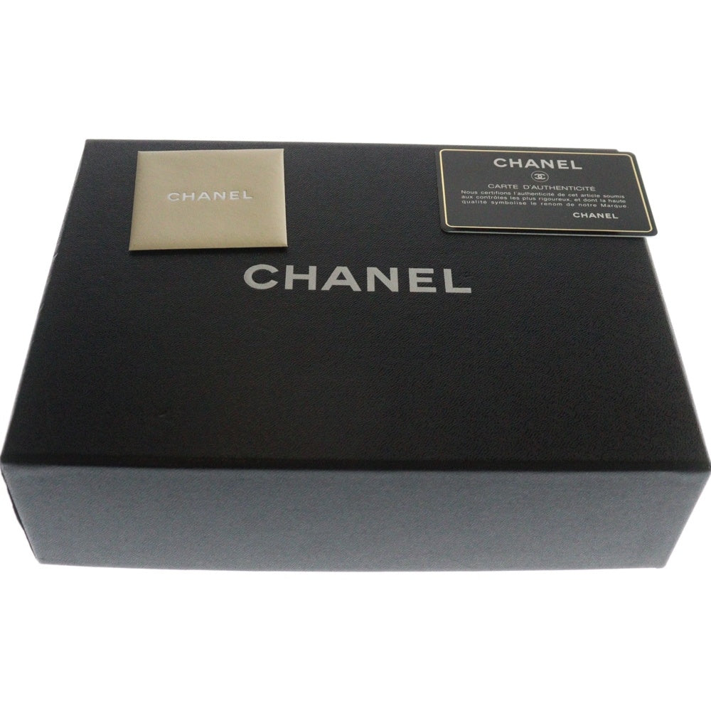 CHANEL(シャネル) ラウンドファスナー長財布 ロングウォレット ココマーク ブラウン パープル キャビアスキン レザー シルバー金具