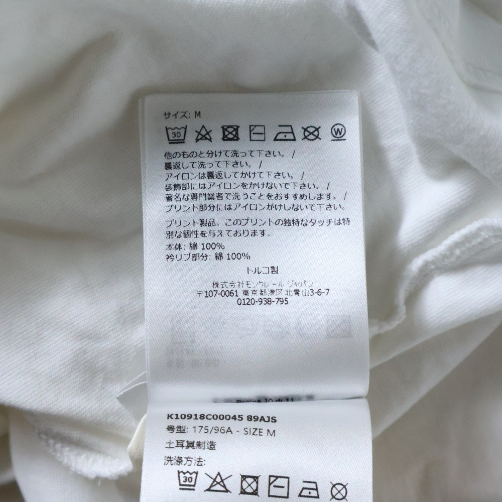 MONCLER(モンクレール) 25SS ゴーストプリント クルーネック 半袖Tシャツ カットソー ホワイト K10918C00045 89AJS