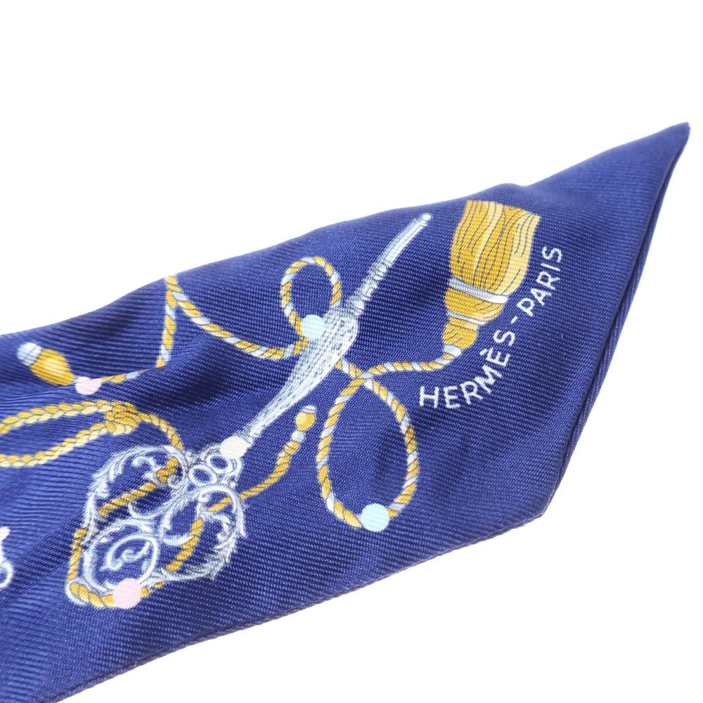 HERMES(エルメス) ツイリー レクレアポア スカーフ ブルー シルク