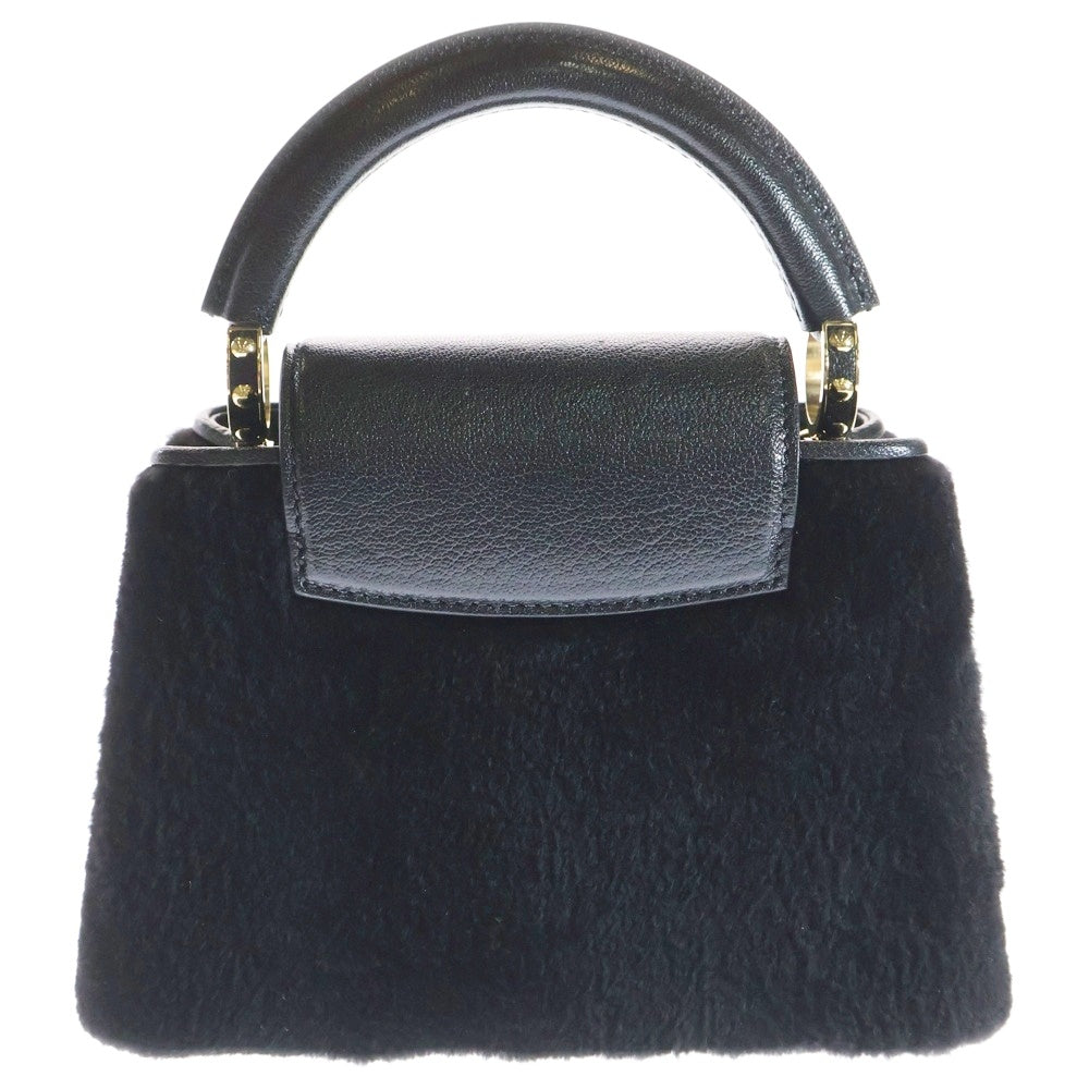 LOUIS VUITTON(ルイヴィトン) カプシーヌBB アストラカン カーフレザー 2WAY ハンド ショルダーバッグ ゴールド金具 ブラック M50394