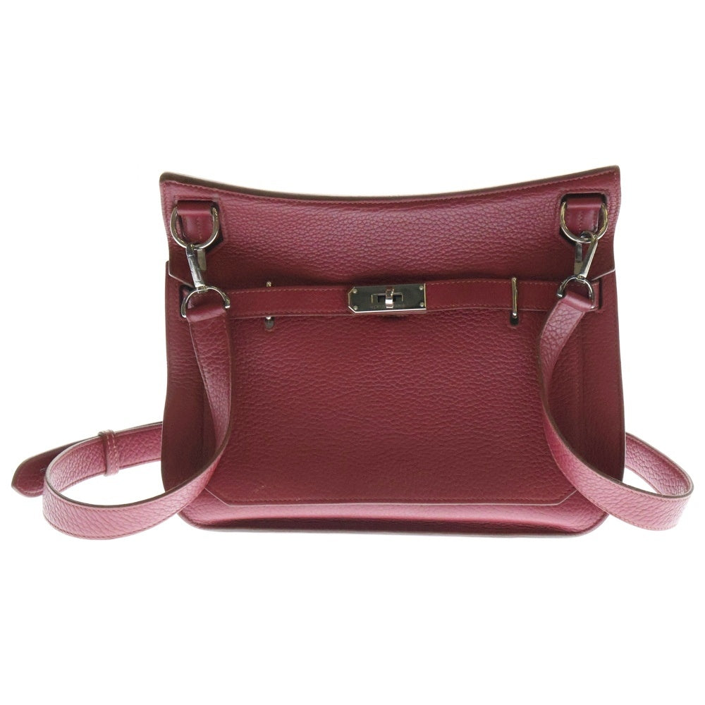 HERMES(エルメス) ジプシエール 28 ルビー トリヨンクレマンス ボルドー レザー ショルダーバッグ シルバー金具 □P刻印