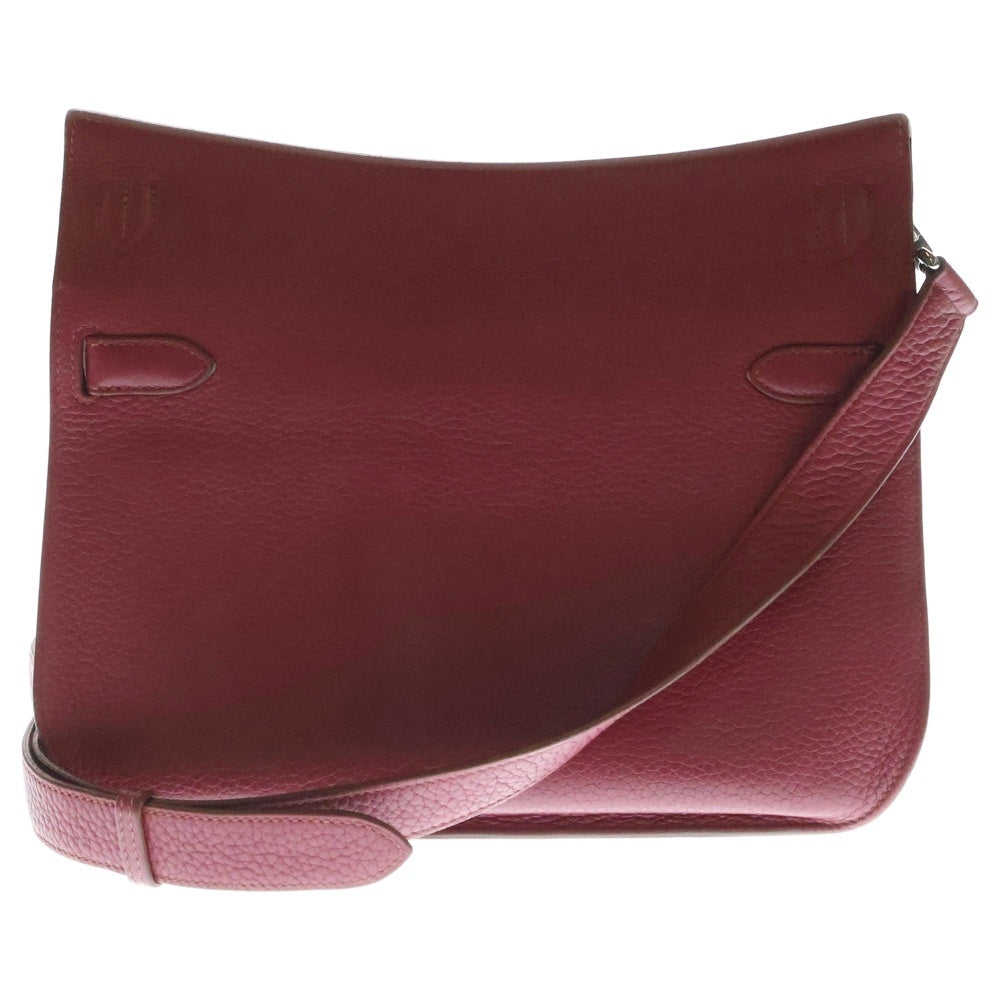 HERMES(エルメス) ジプシエール 28 ルビー トリヨンクレマンス ボルドー レザー ショルダーバッグ シルバー金具 □P刻印