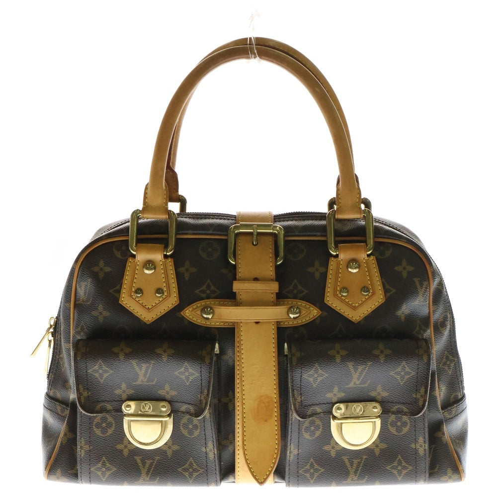 LOUIS VUITTON(ルイヴィトン) モノグラム マンハッタンGM ハンドバッグ ブラウン ゴールド金具 PVC×レザー M40025