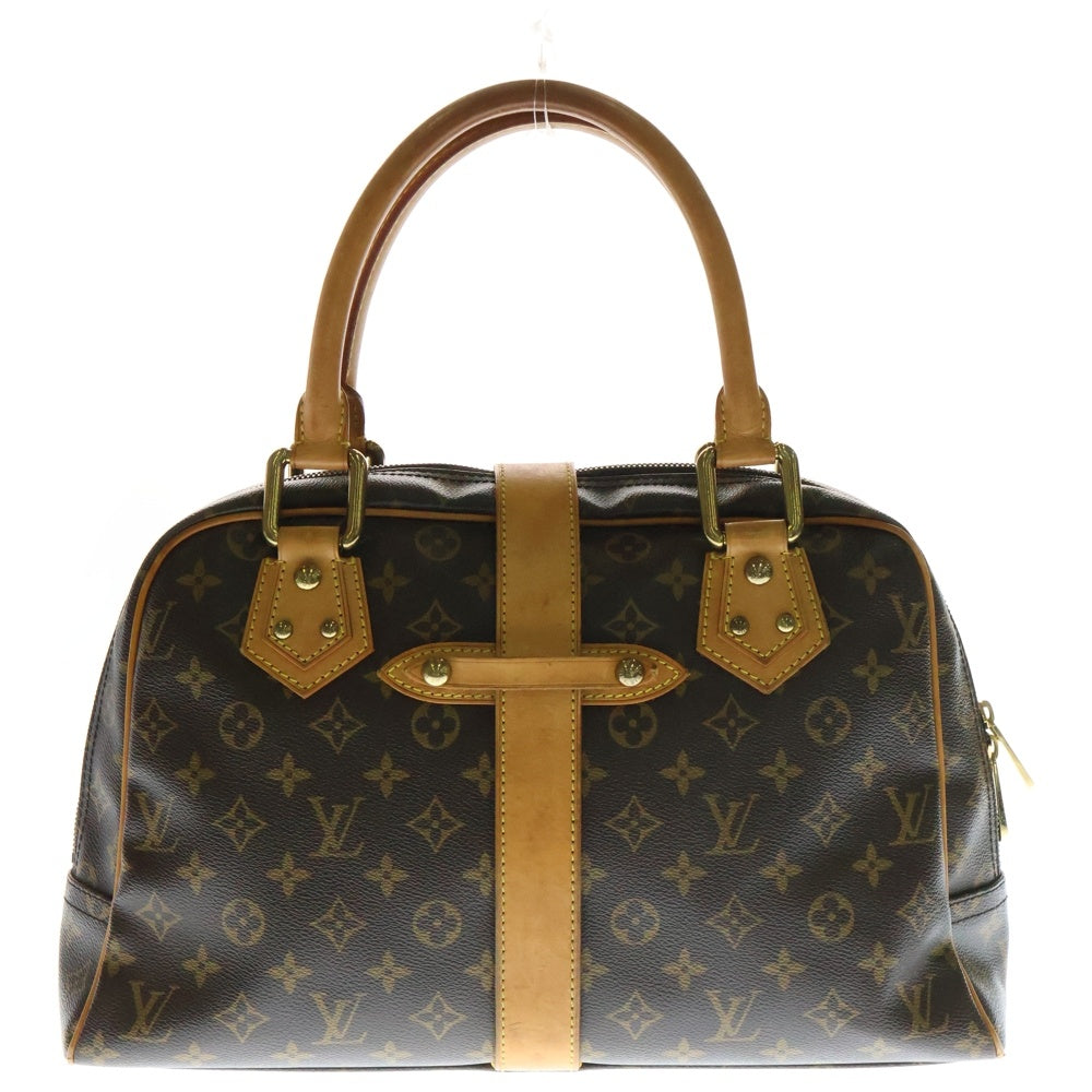 LOUIS VUITTON(ルイヴィトン) モノグラム マンハッタンGM ハンドバッグ ブラウン ゴールド金具 PVC×レザー M40025