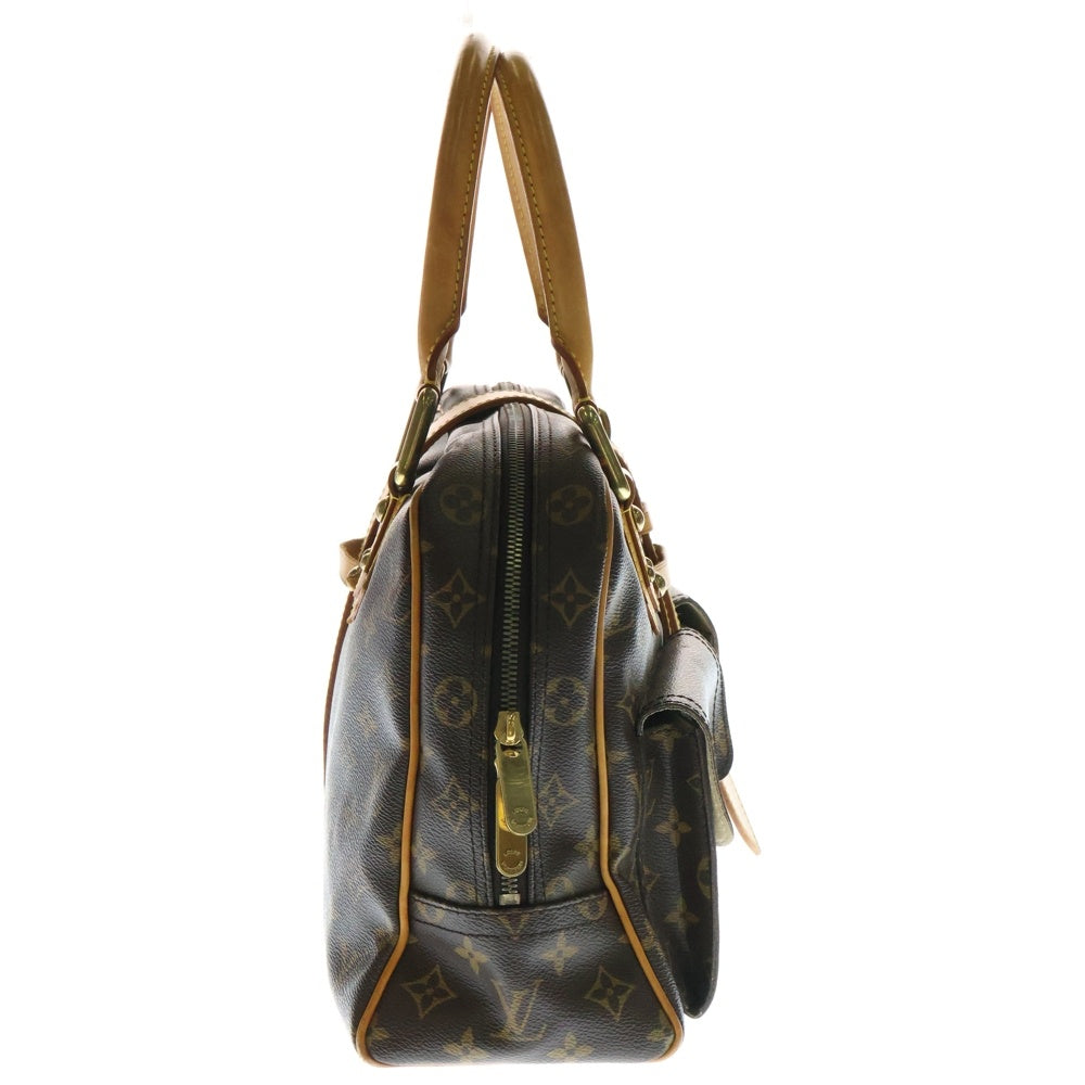 LOUIS VUITTON(ルイヴィトン) モノグラム マンハッタンGM ハンドバッグ ブラウン ゴールド金具 PVC×レザー M40025