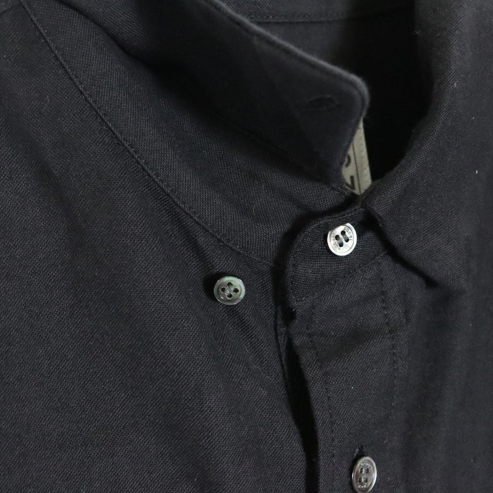 Sacai(サカイ) 20SS Nylon Twill Cotton Shirt ナイロンツイル MA-1 ブルゾン ドッキング コットン ロングスリーブ 長袖シャツ ブラック 20-02357M