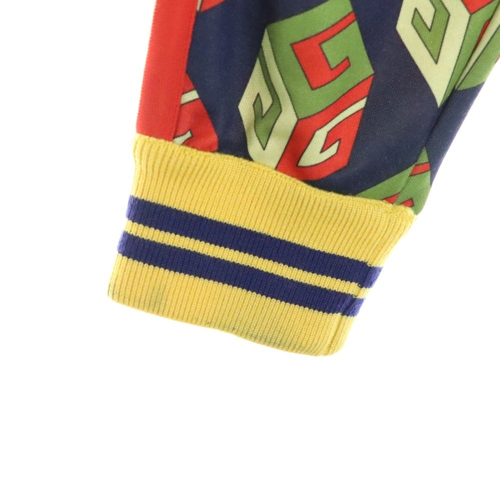 GUCCI(グッチ) 17SS Gキューブ 総柄プリント スウェット トラック ジョガーパンツ ネイビー 475361