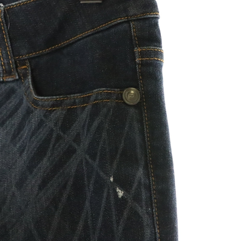 CHANEL(シャネル) ココマークボタン レーザー加工 スリムスキニー ストレッチ デニムパンツ ジーンズ インディゴ レディース P47726V35865