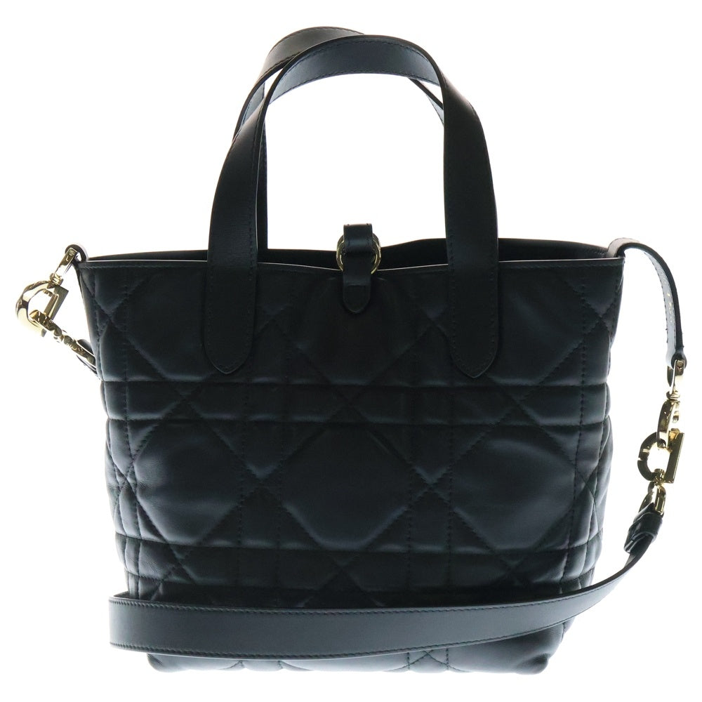 Christian Dior(クリスチャンディオール) トゥジュールバッグ マクロカナージュ スモール カーフスキン レザー 2WAY ハンド ショルダーバッグ ゴールド金具 ブラック