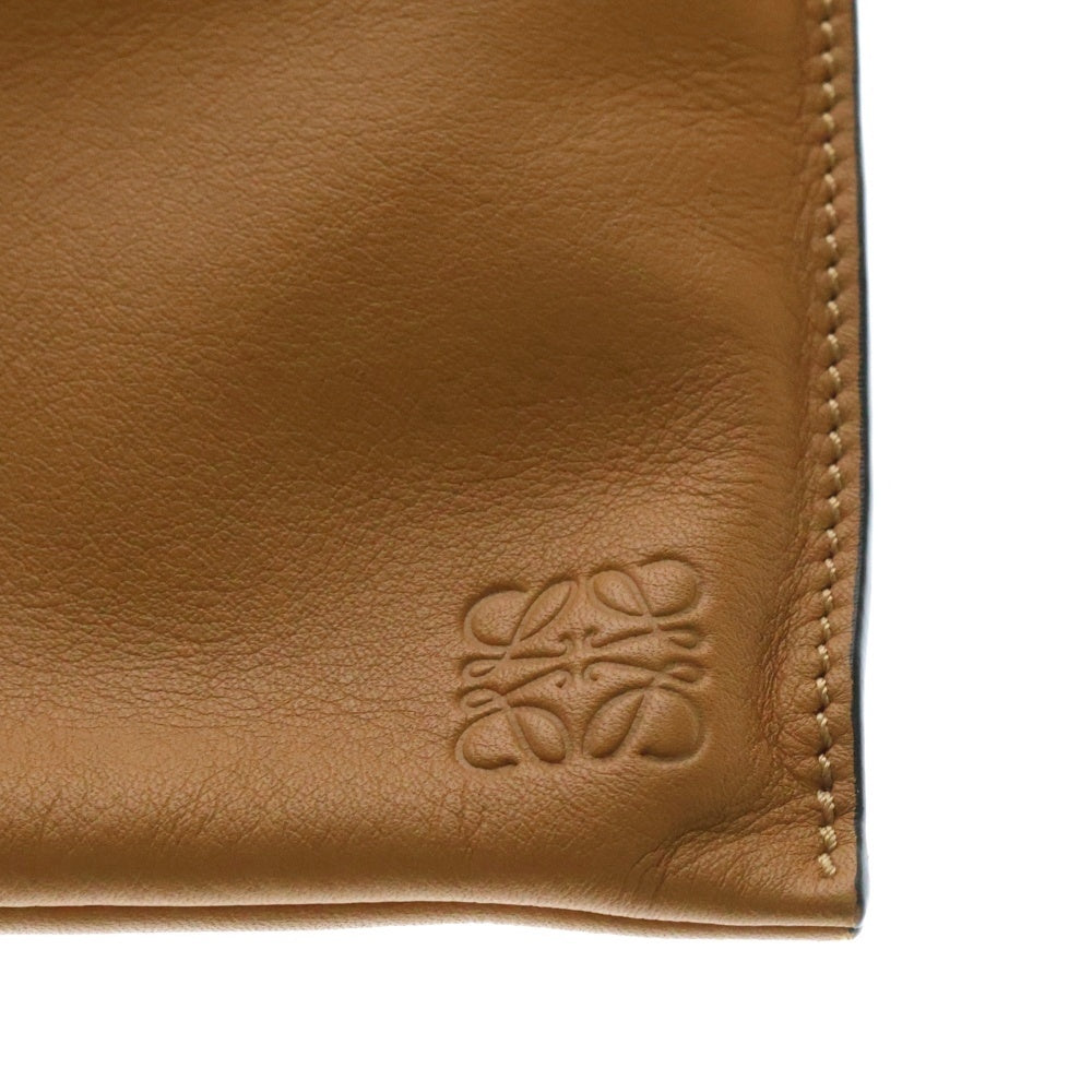 LOEWE(ロエベ) アナグラム フラメンコポケット ショルダーバッグ 巾着バッグ ライトブラウン レザー