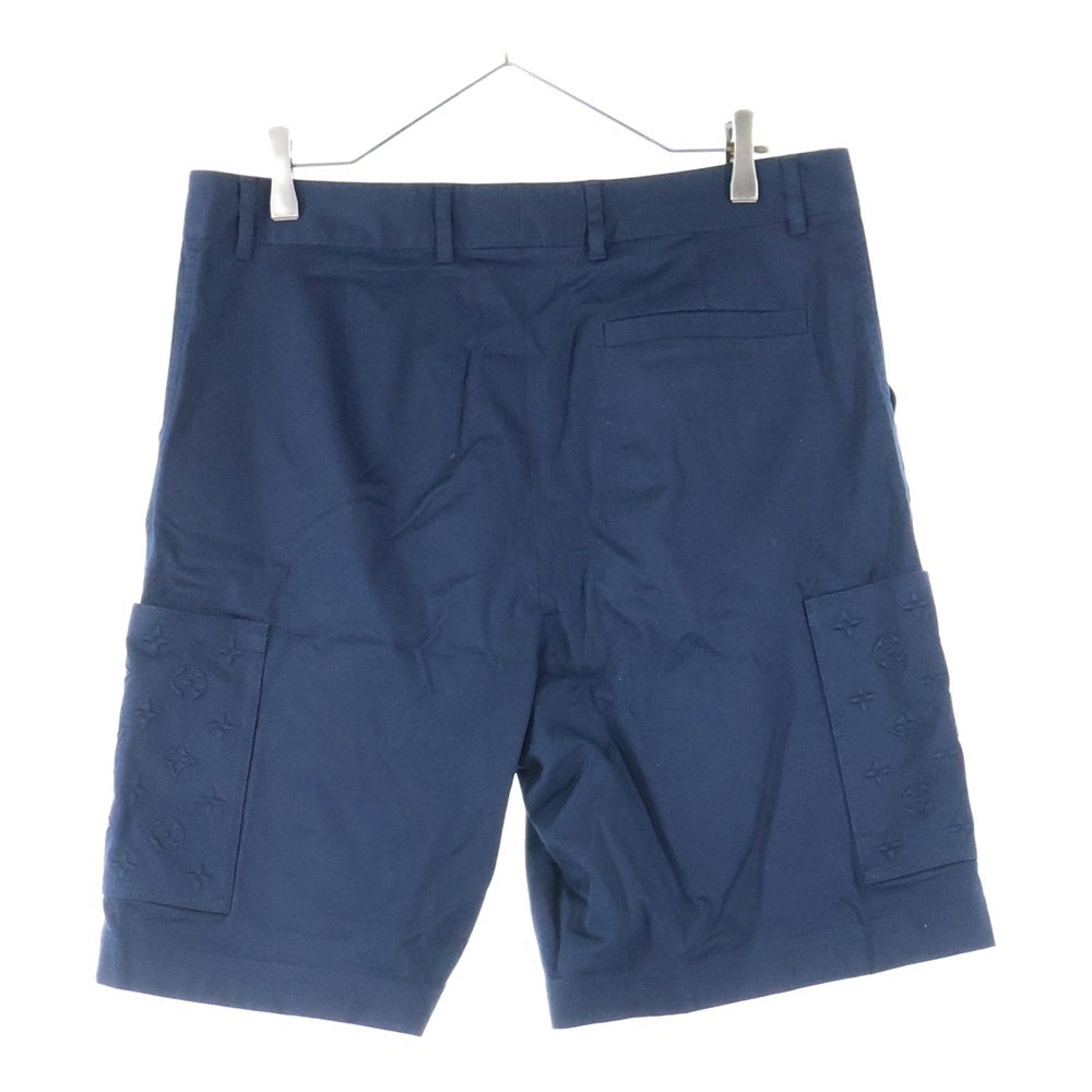 LOUIS VUITTON(ルイヴィトン) 25AW モノグラム エンボス コットン チノ ハーフ ショートパンツ ショーツ ネイビー RM252MQ FUG HTP48W