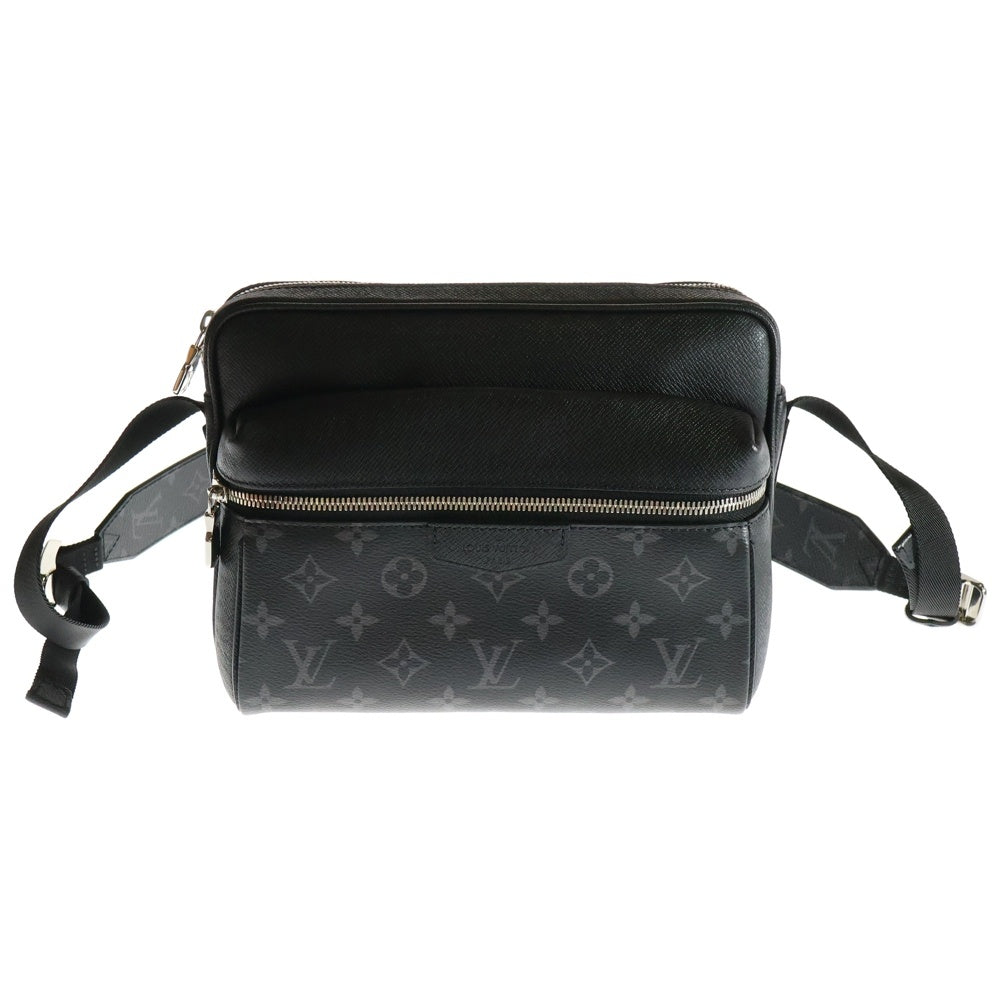 LOUIS VUITTON(ルイヴィトン) アウトドア メッセンジャーPM モノグラム エクリプス タイガラマ PVC レザー ショルダーバッグ シルバー金具 ブラック M30233