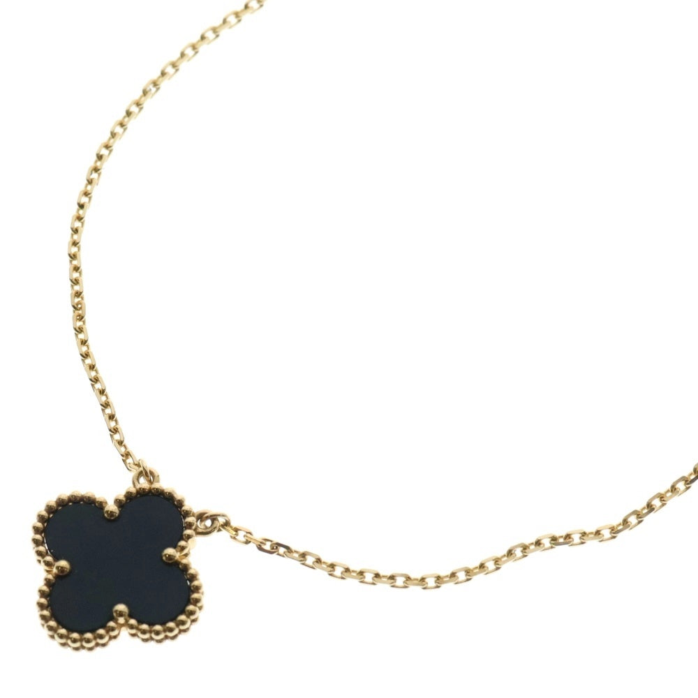 Van Cleef & Arpels(ヴァンクリーフアンドアーペル) ヴィンテージアルハンブラ オニキス ネックレス イエローゴールド Au750YG ジュエリー アクセサリー