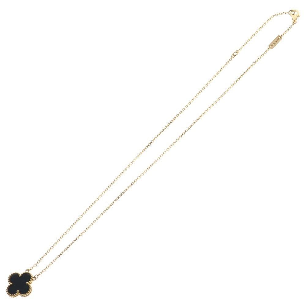 Van Cleef & Arpels(ヴァンクリーフアンドアーペル) ヴィンテージアルハンブラ オニキス ネックレス イエローゴールド Au750YG ジュエリー アクセサリー